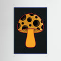Blue Wood Polka Dot Pumpkin