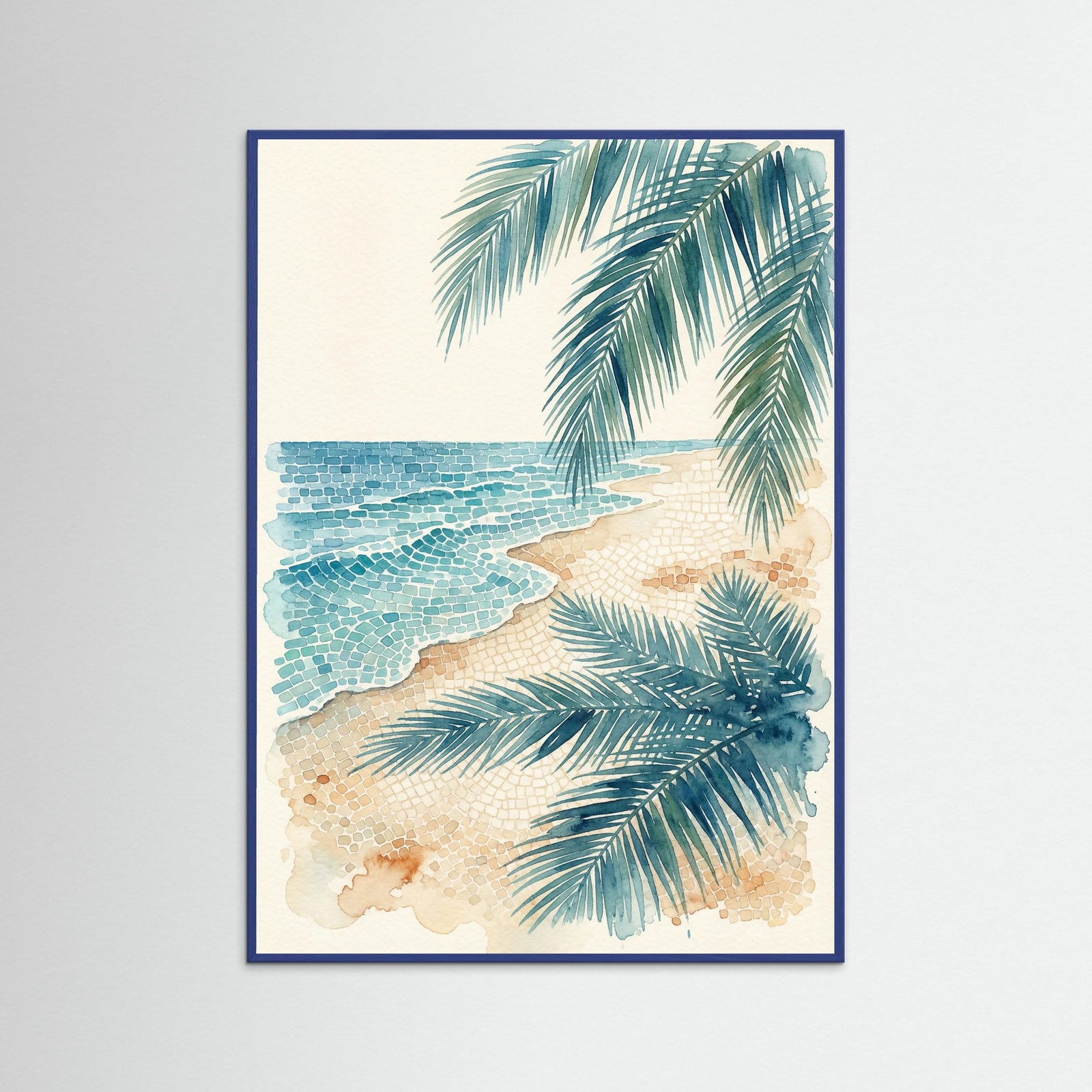 Blue Wood Poolside Serenity