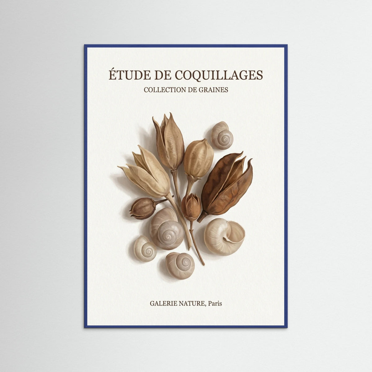 Blue Wood Pressed Foliage