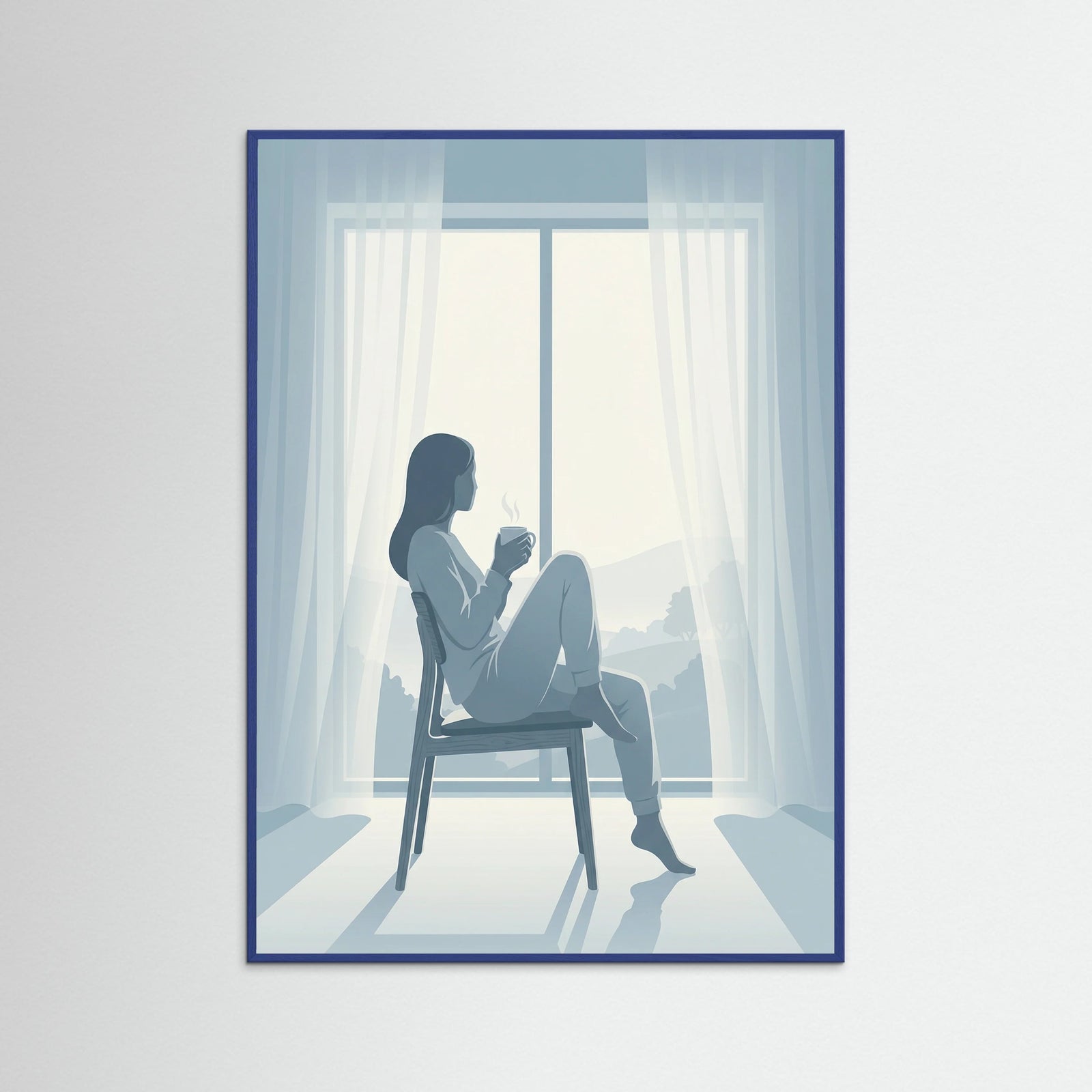 Blue Wood Quiet Afternoon Read