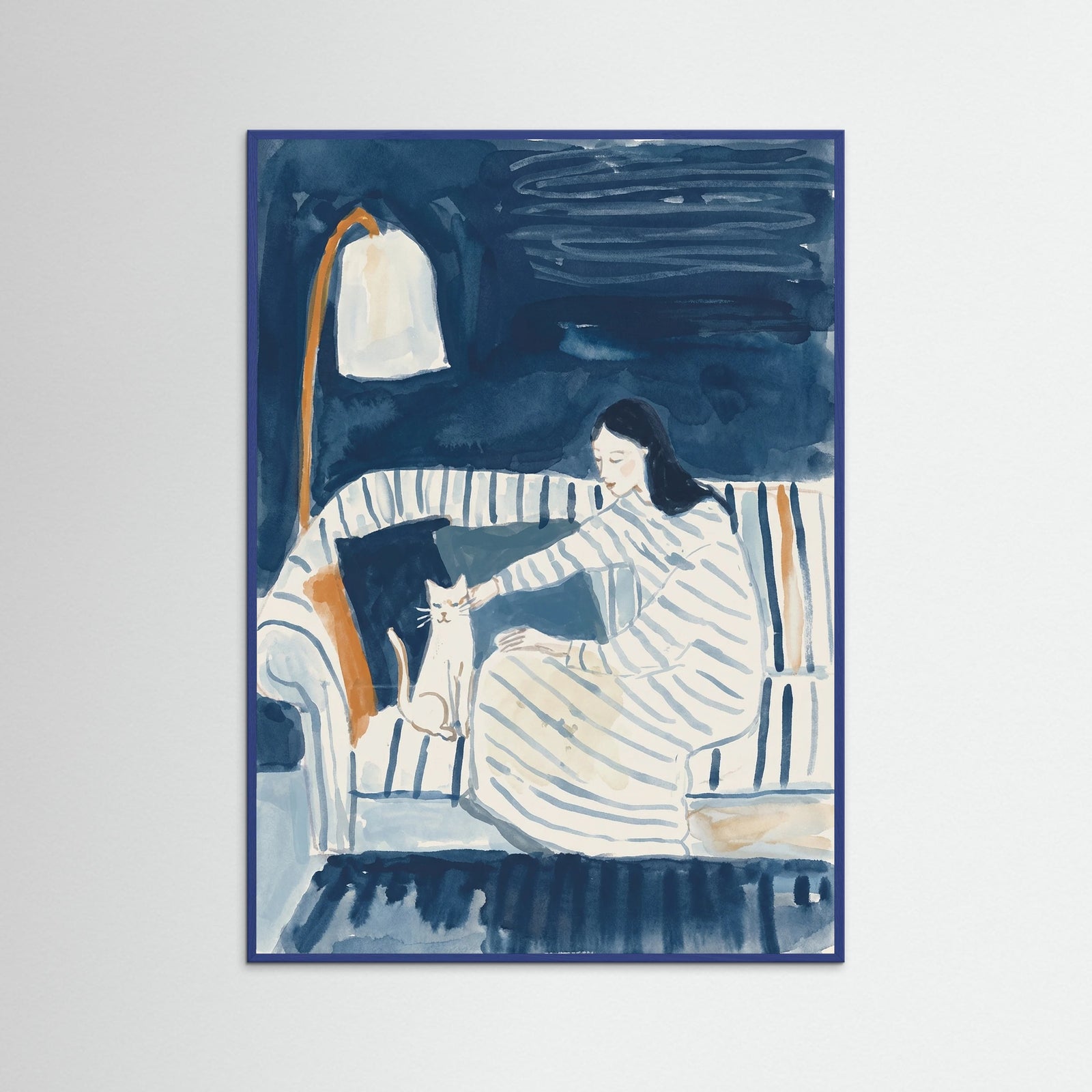 Blue Wood Quiet Companionship Blue