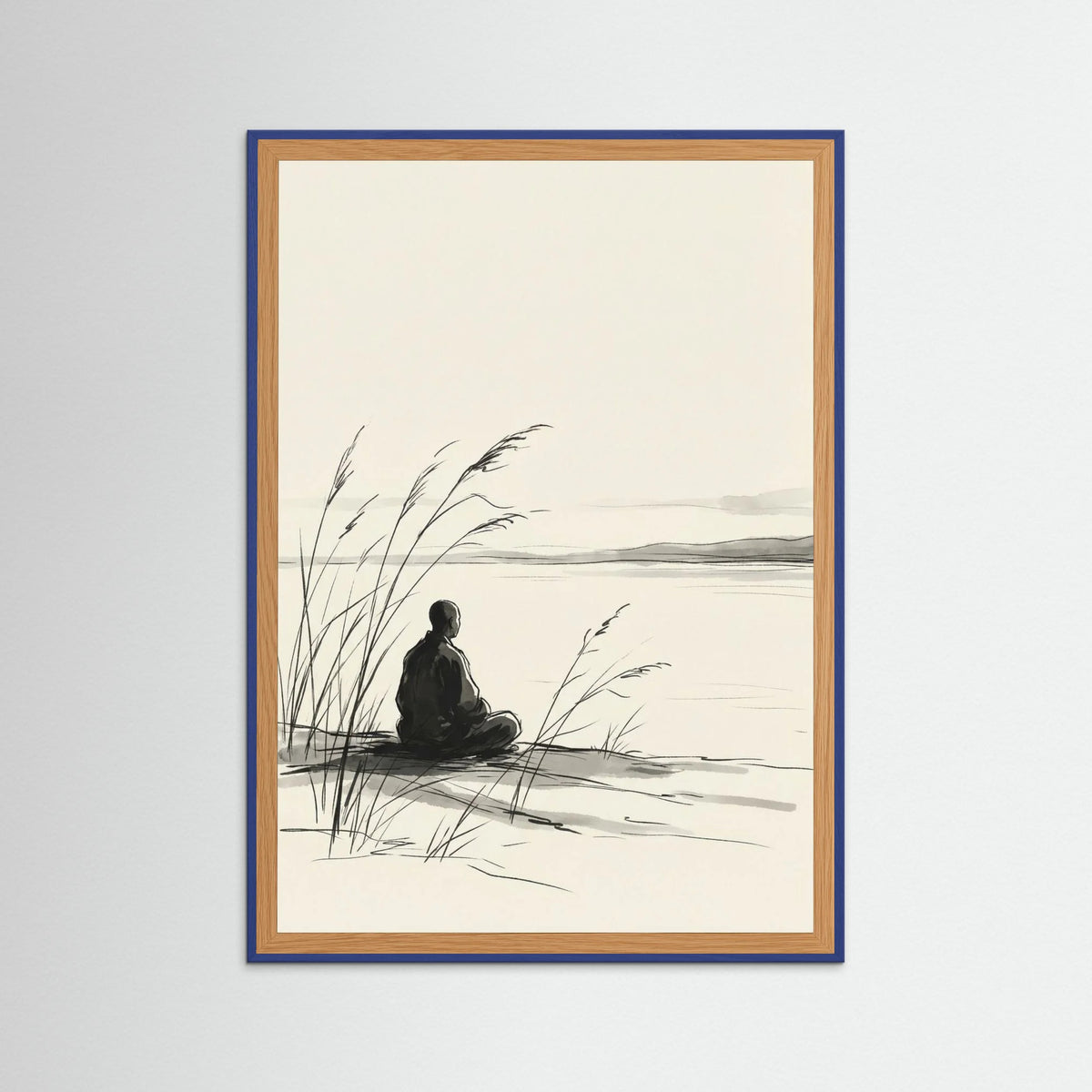 Blue Wood Quiet Reflection Black
