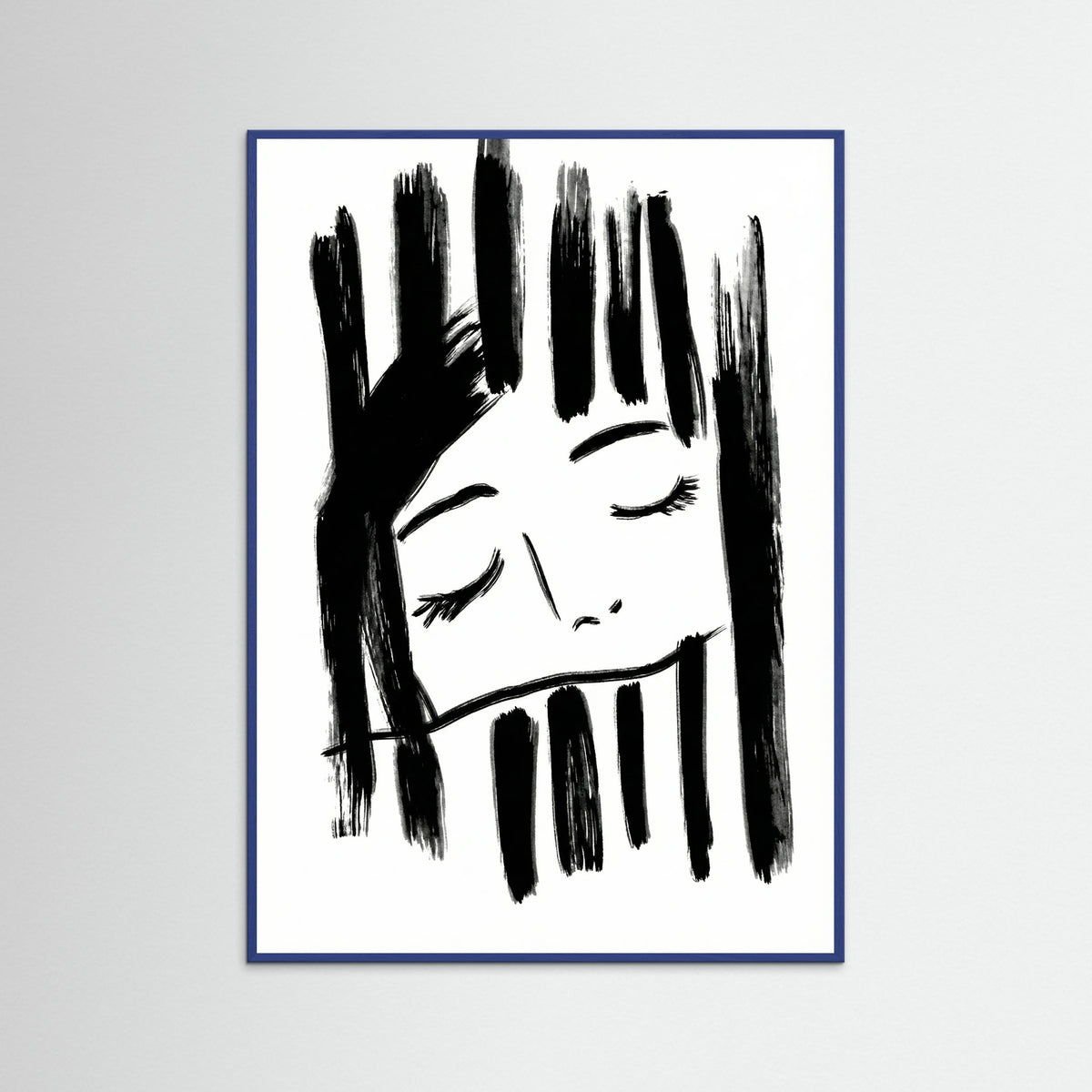 Blue Wood Quiet Reflection Black