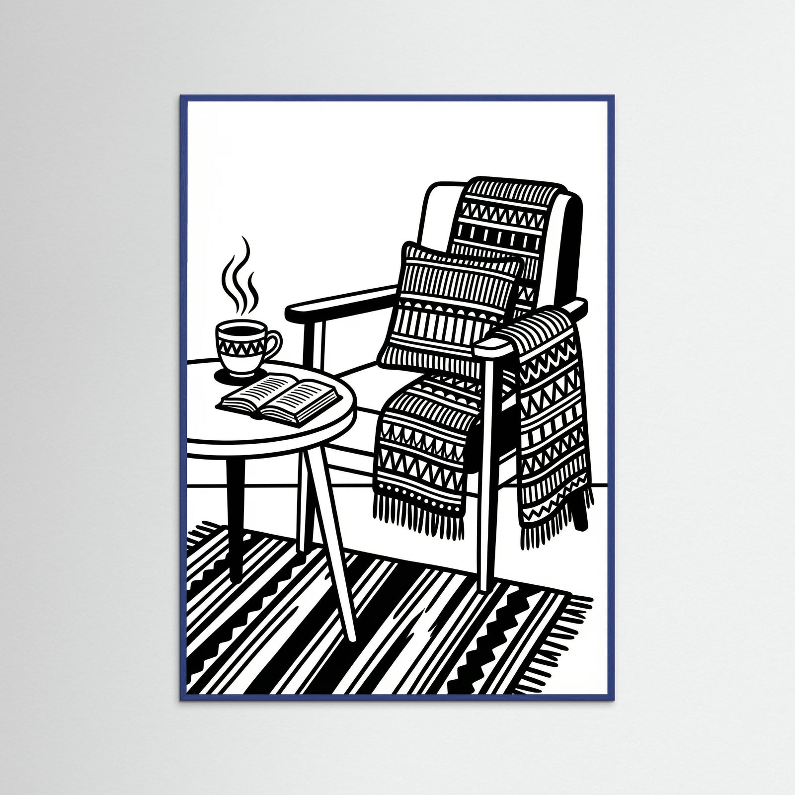 Blue Wood Quiet Repose Black