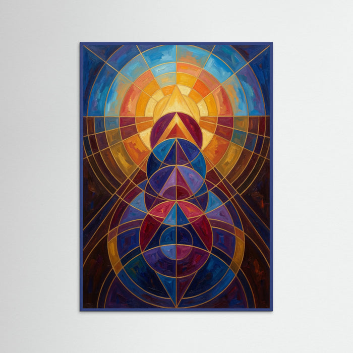 Blue Wood Radiant Mandala