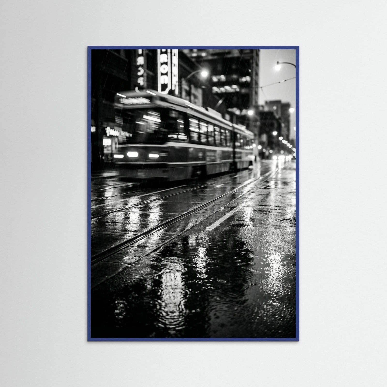 Blue Wood Rainy Night Drive