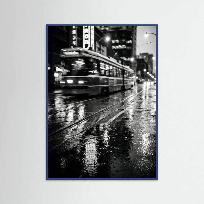 Blue Wood Rainy Night Drive