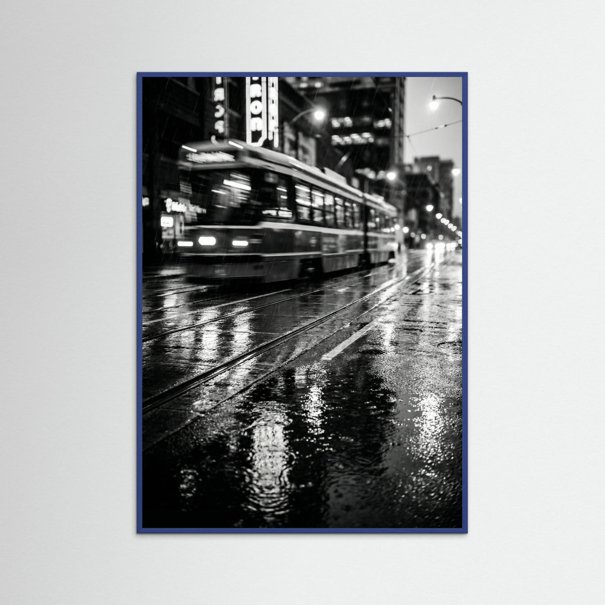 Blue Wood Rainy Night Drive