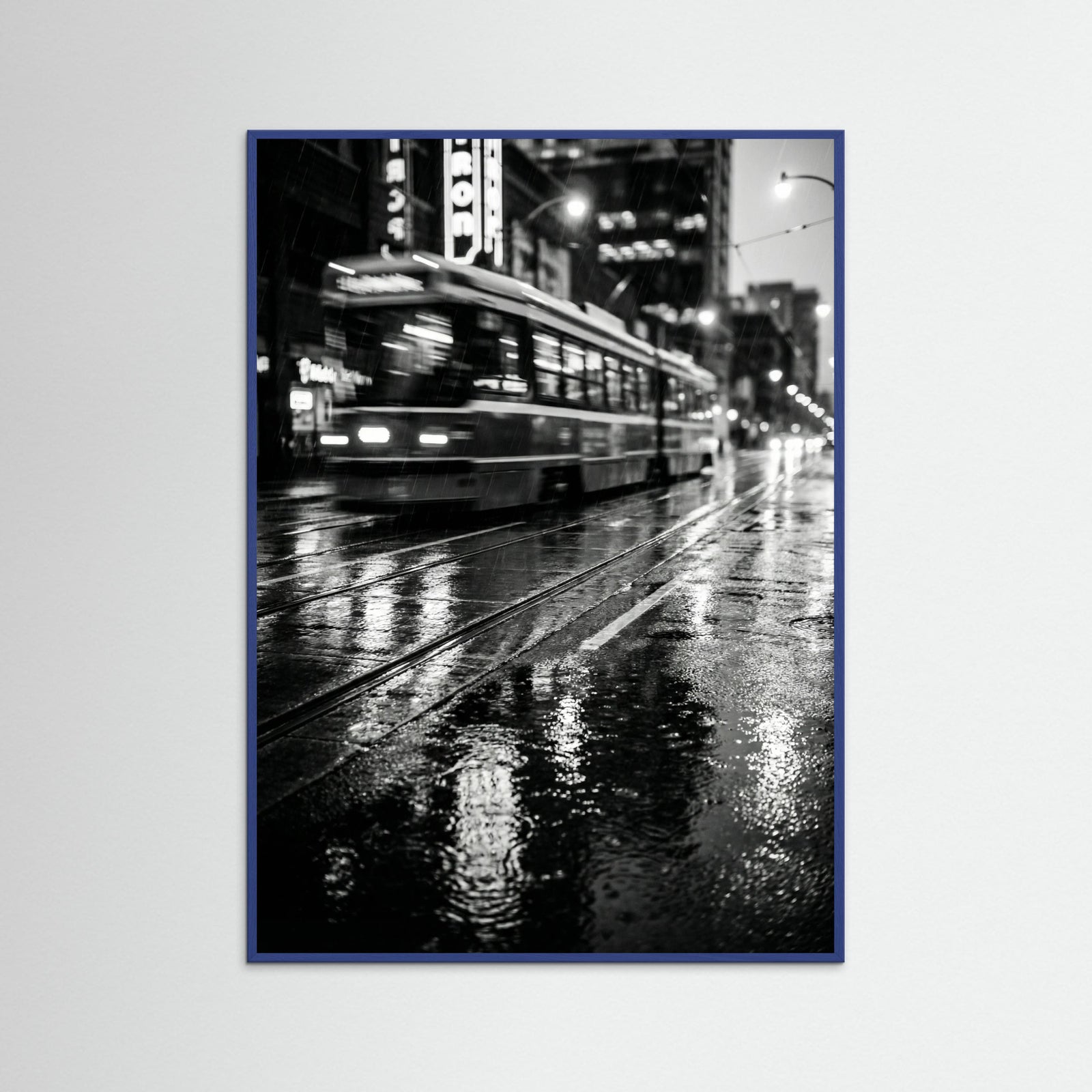 Blue Wood Rainy Night Drive