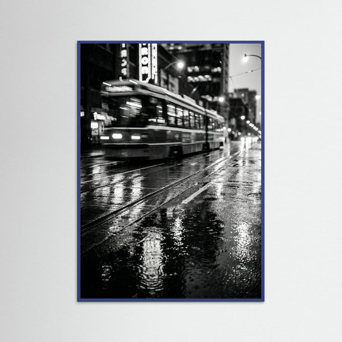 Blue Wood Rainy Night Drive