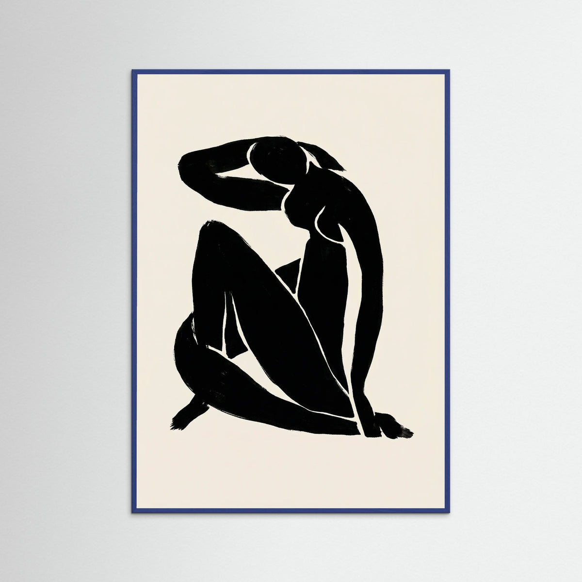 Blue Wood Reclining Form