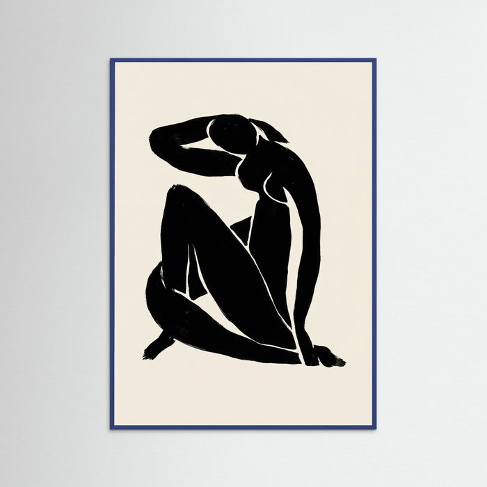Blue Wood Reclining Form