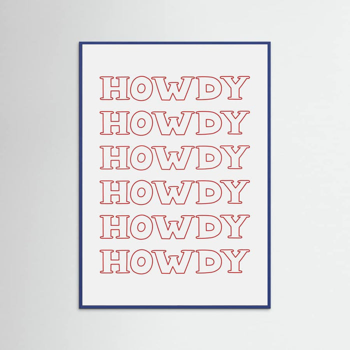 Red Howdy Poster – poster and art print