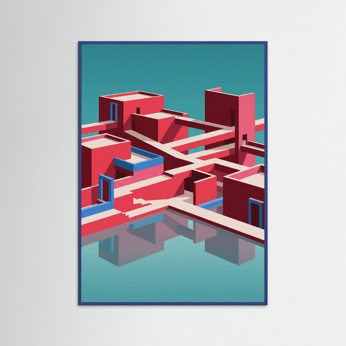 Blue Wood Red Labyrinth