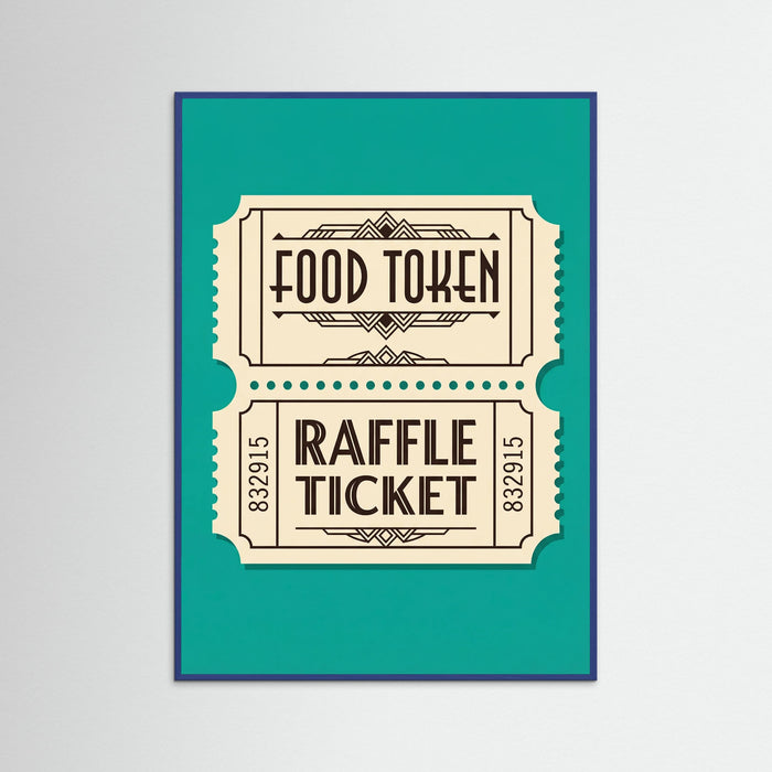 Blue Wood Retro Beverage Tokens