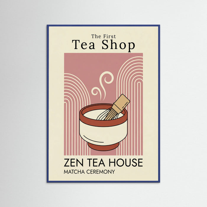 Blue Wood Retro Ramen Graphic