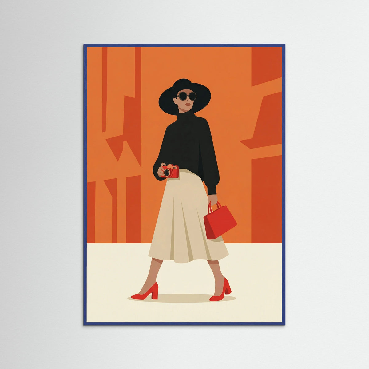 Blue Wood Retro Urban Chic