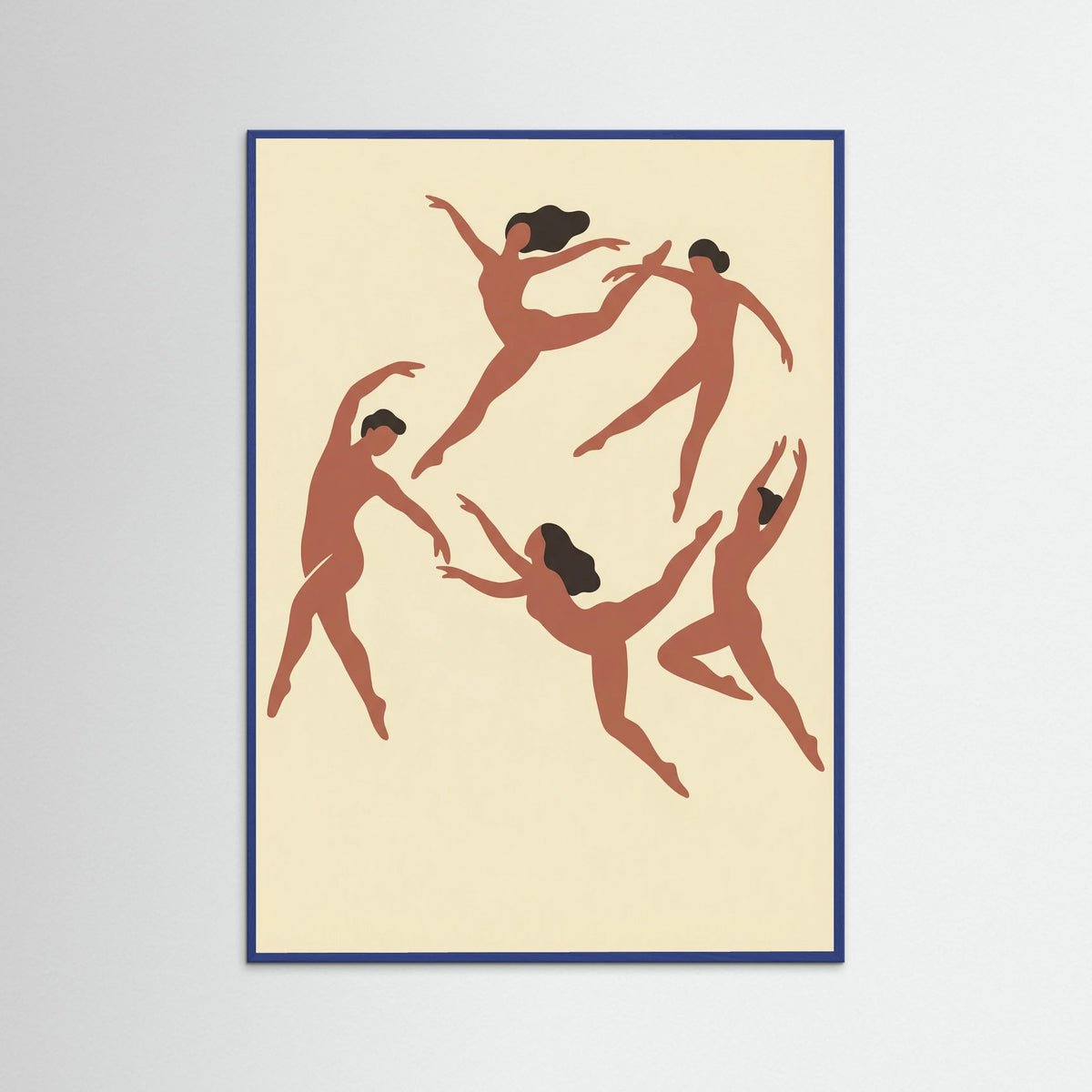 Blue Wood Rhythmic Human Forms