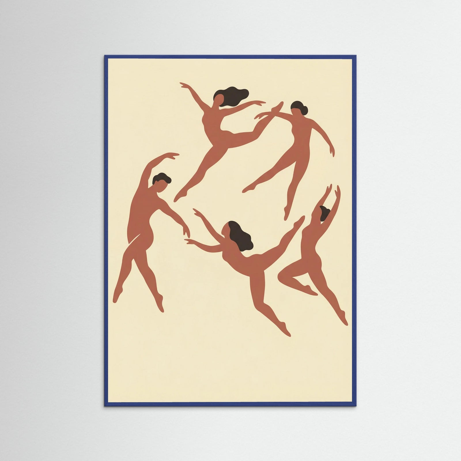 Blue Wood Rhythmic Human Forms