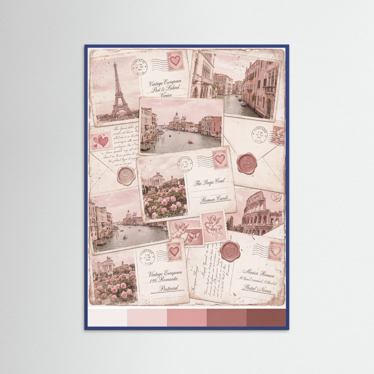 Blue Wood Romantic Mementos