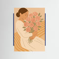 Blue Wood Rosy Embrace