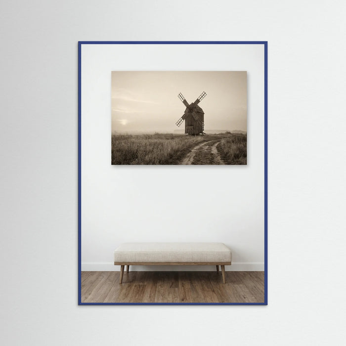 Blue Wood Rural Sepia Calm