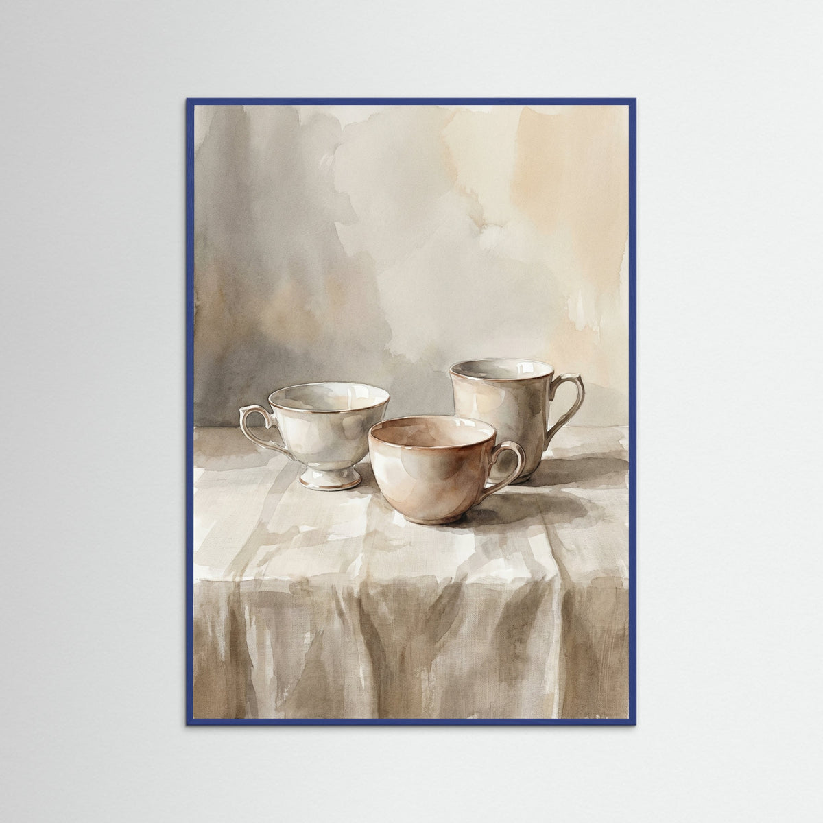 Blue Wood Rustic Earthenware Jug