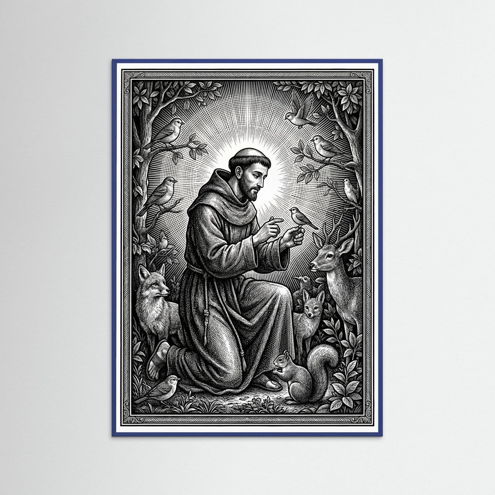 Blue Wood Sacred Guadalupe Vision