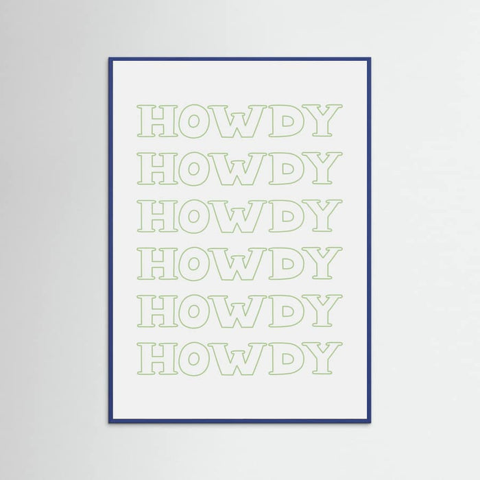 Plakat Sage Green Howdy – plakat i druk artystyczny