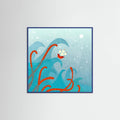 Sailing Boat and Sea Monster Poster – Poster und Kunstdruck