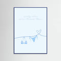 Salty Air Sun Kissed Hair Blue Bikini Poster – poster and art print