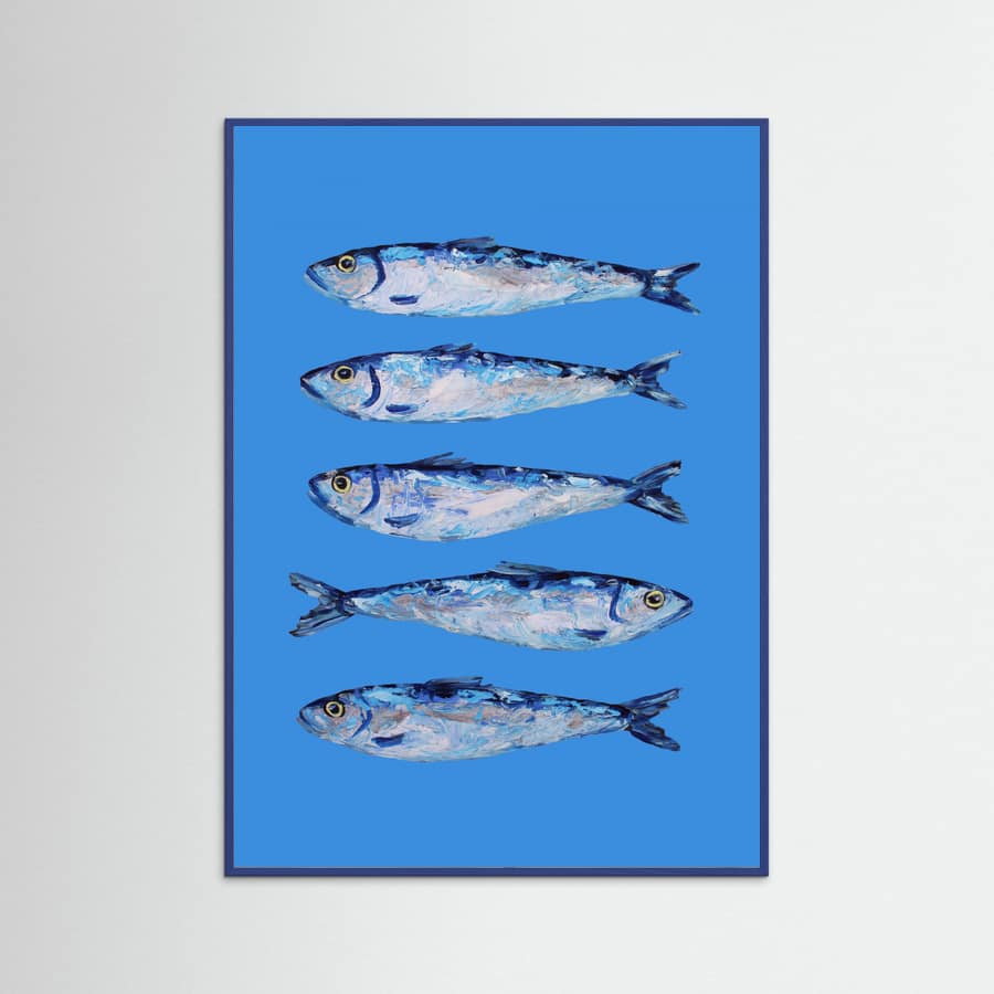 Poster Sardines on Blue – poster e stampa artistica