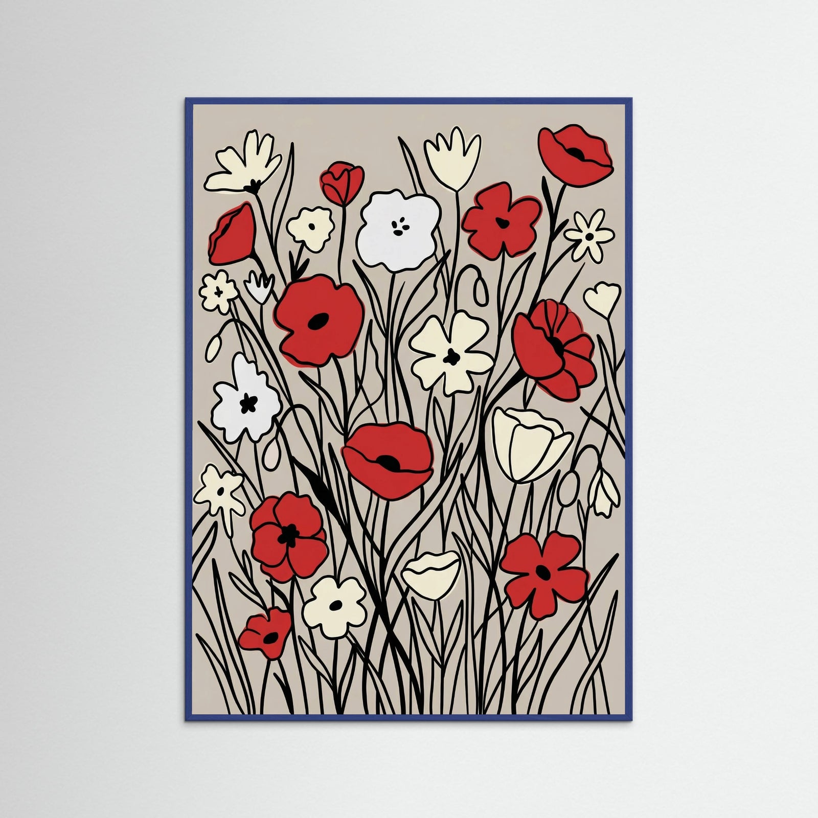 Blue Wood Scarlet Arrangement