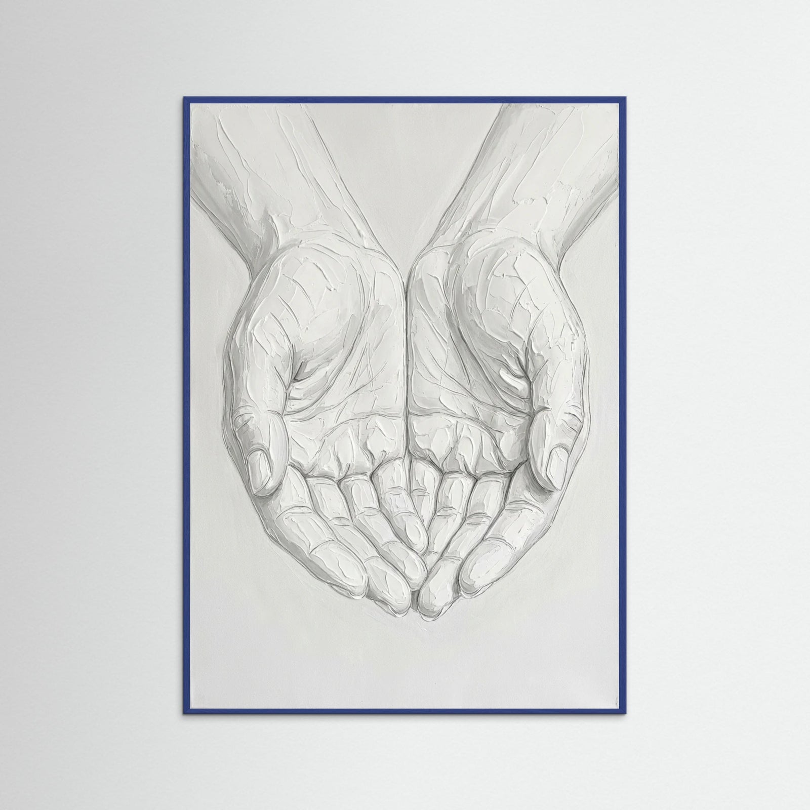 Blue Wood Sculpted Back