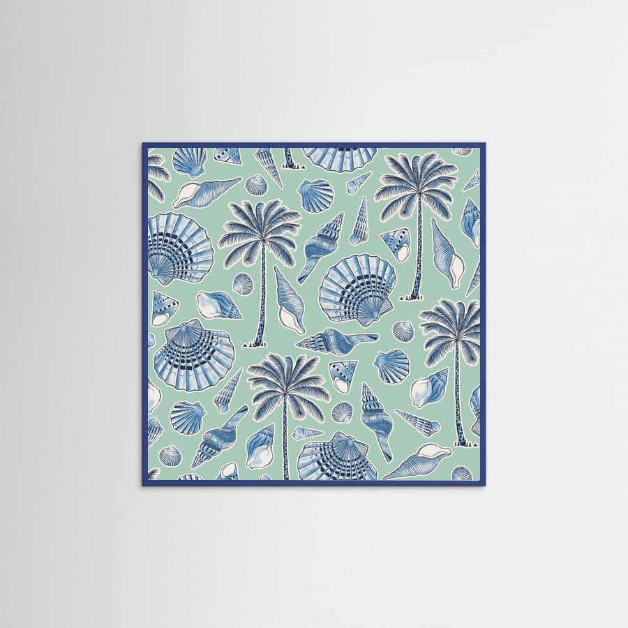 Affiche Sea Shells and Palmtrees Mint – affiche et impression d’art