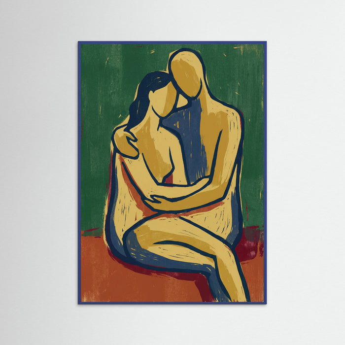 Blue Wood Seated Form