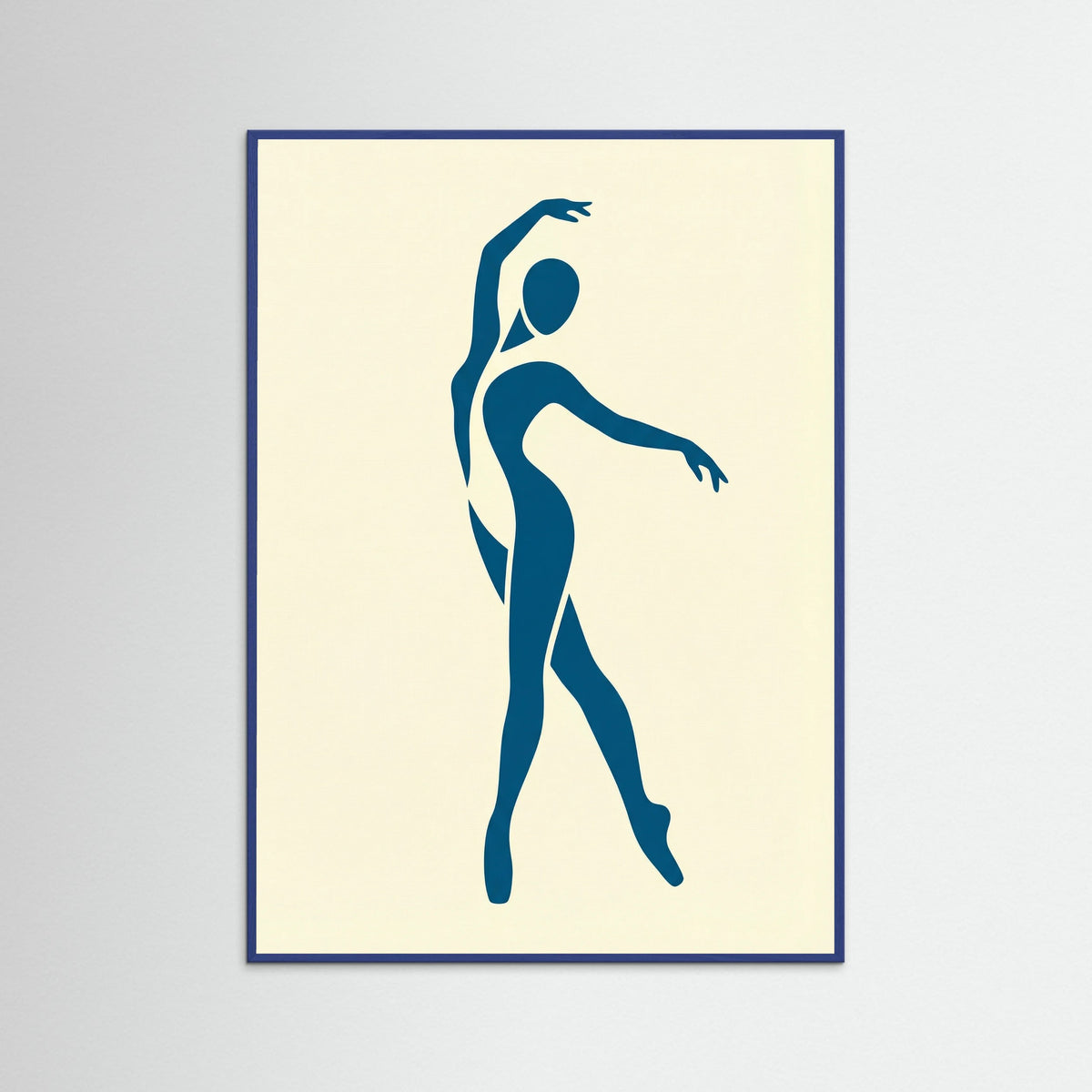 Blue Wood Seated Nude Form