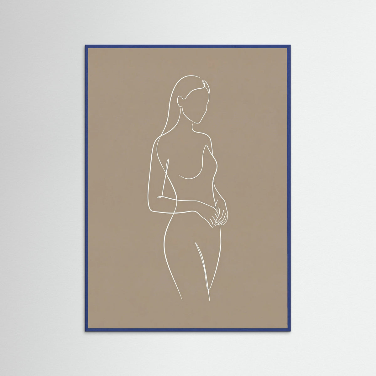 Blue Wood Seated Serenity Beige