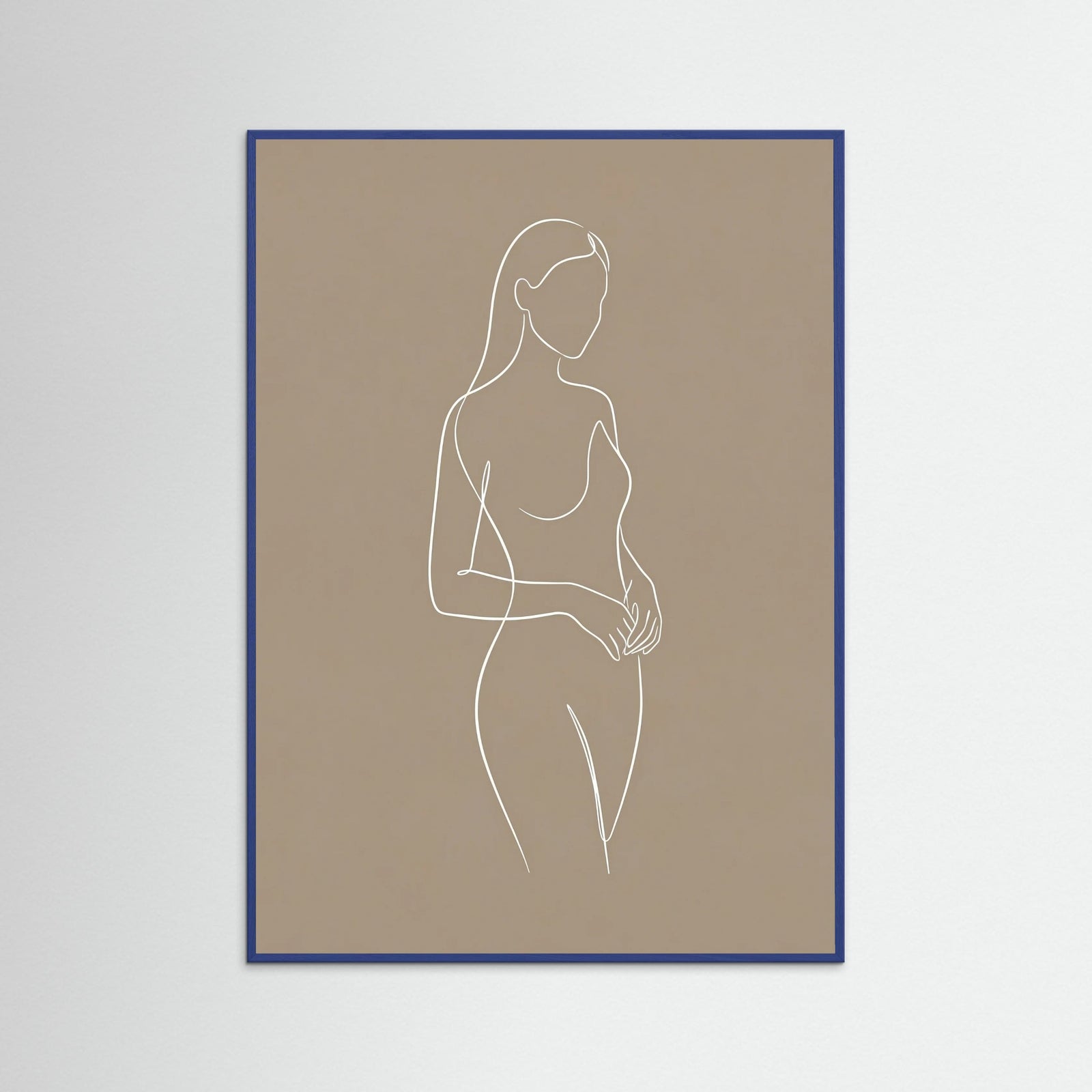 Blue Wood Seated Serenity Beige