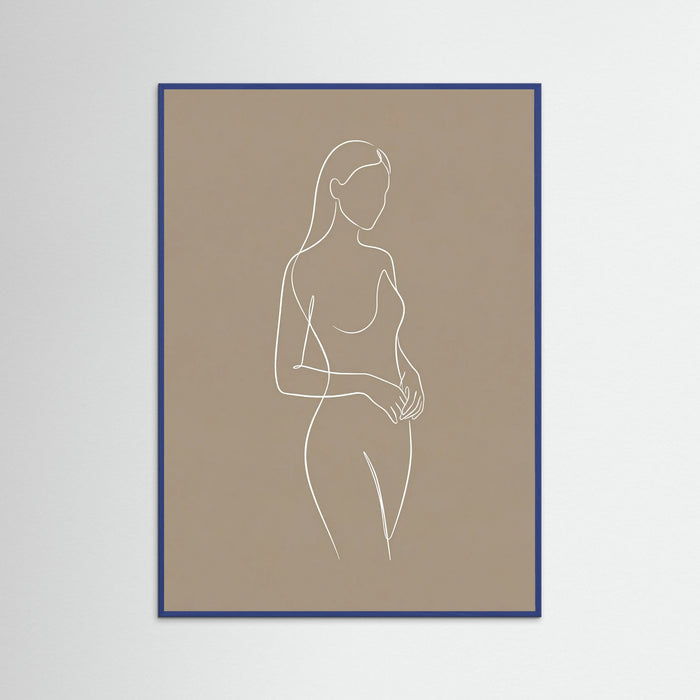 Blue Wood Seated Serenity Beige