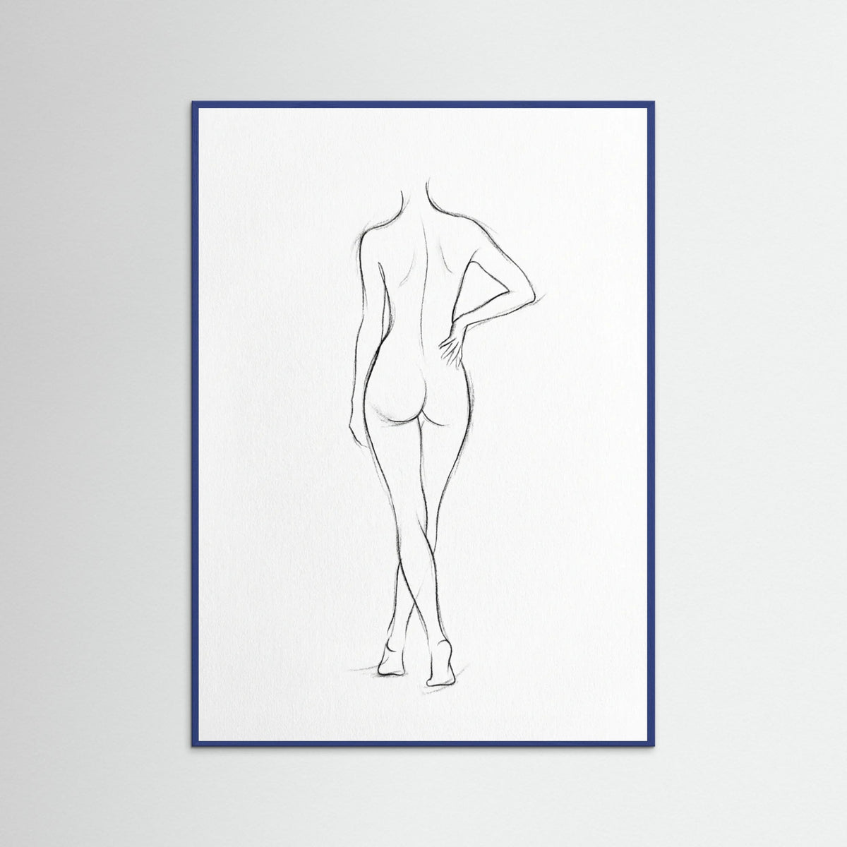 Blue Wood Seated Serenity