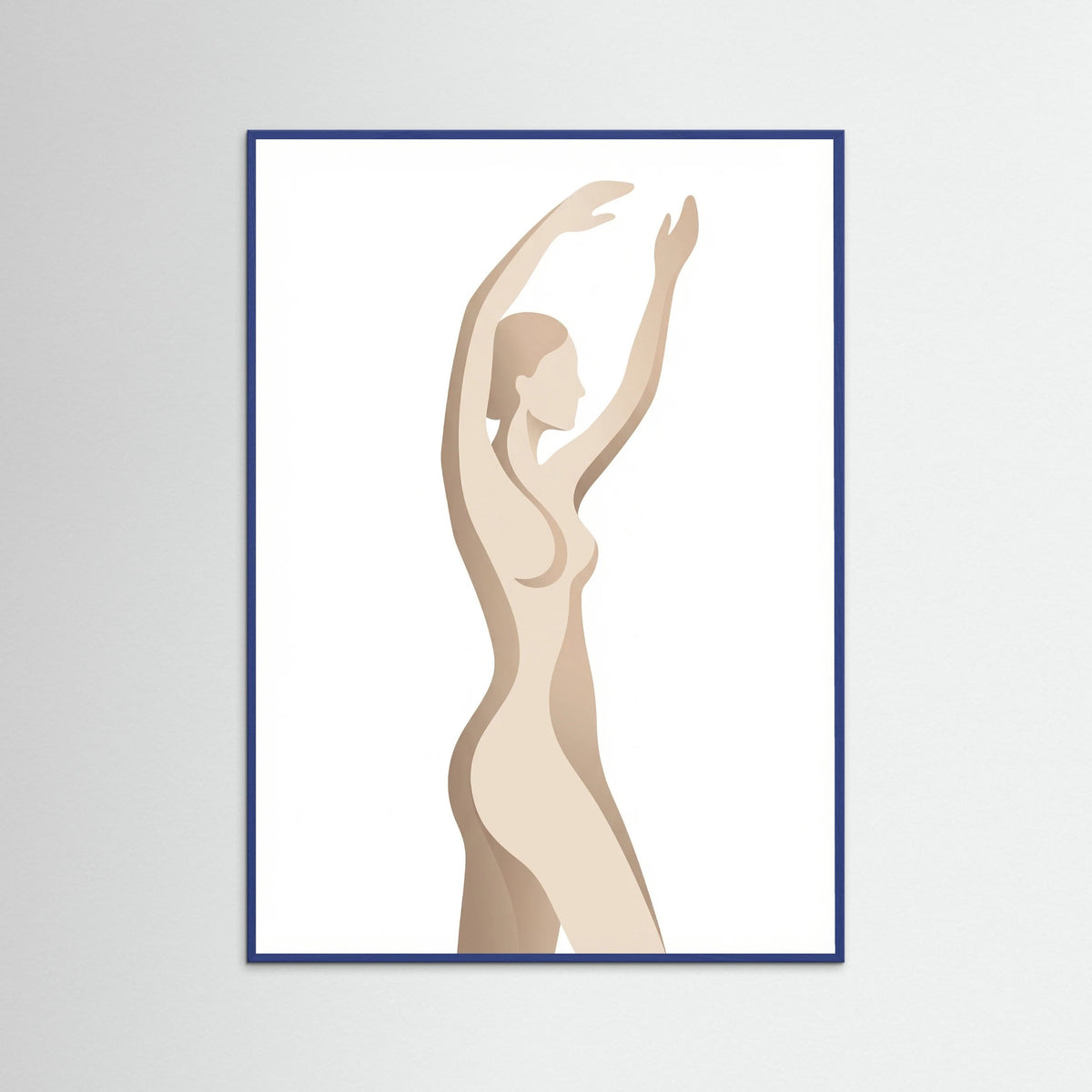 Blue Wood Seated Serenity