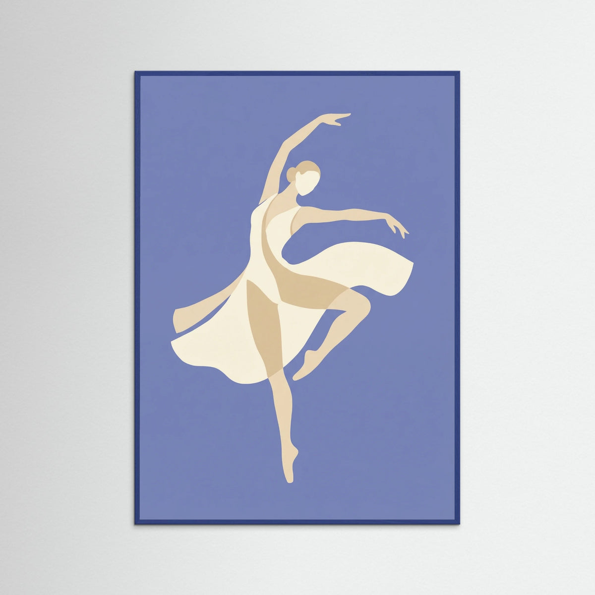 Blue Wood Serene Cutout Figure