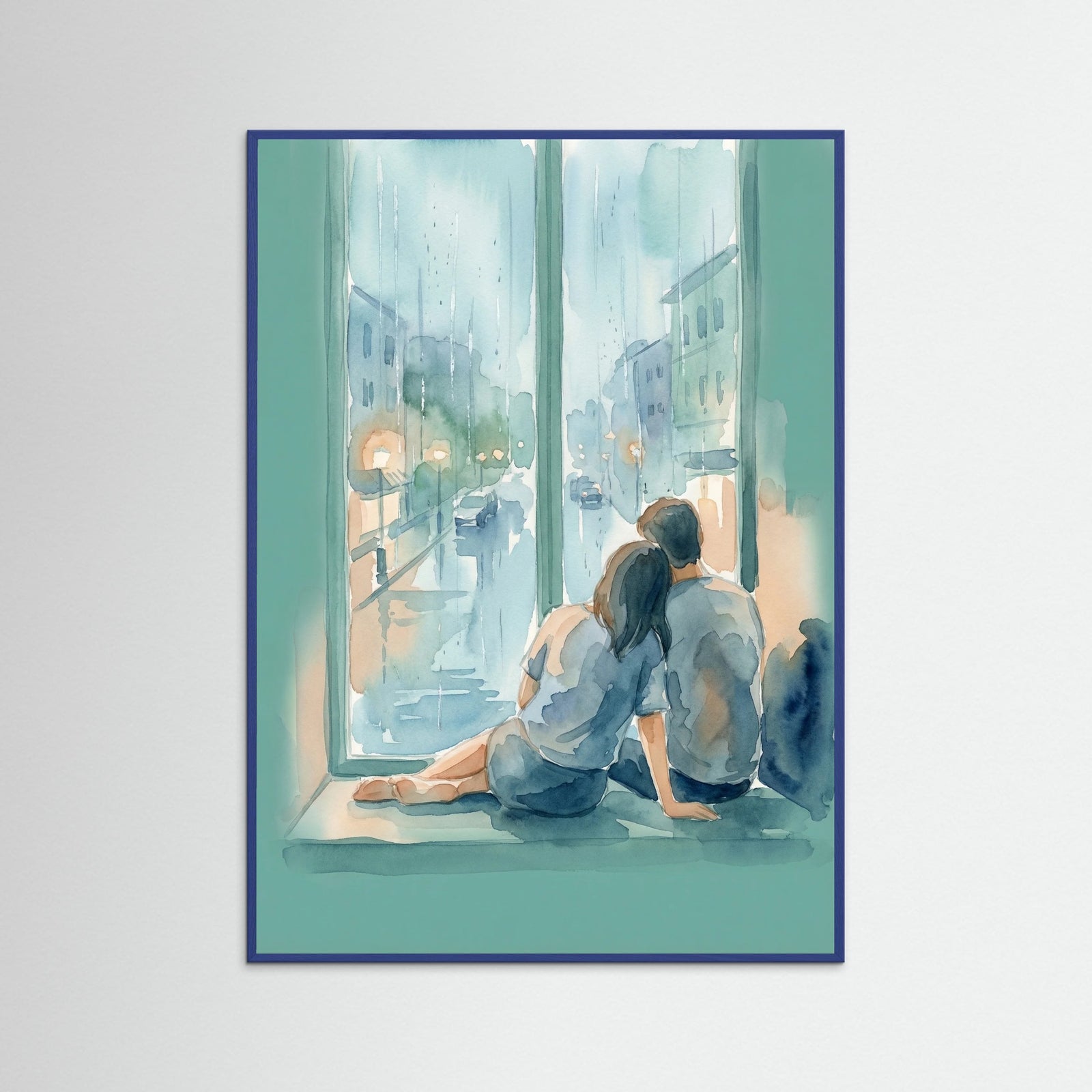 Blue Wood Serene Embrace