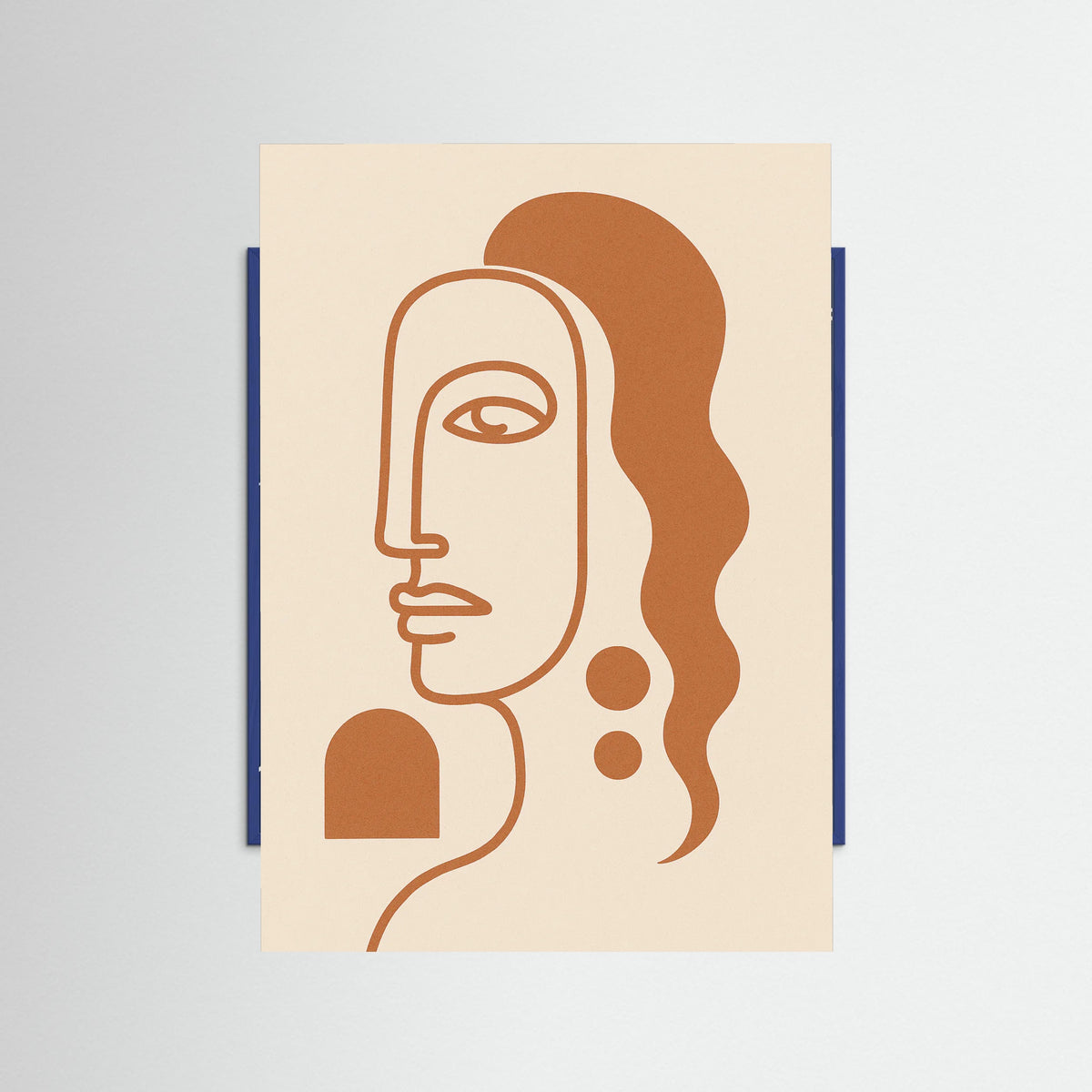 Blue Wood Serene Face