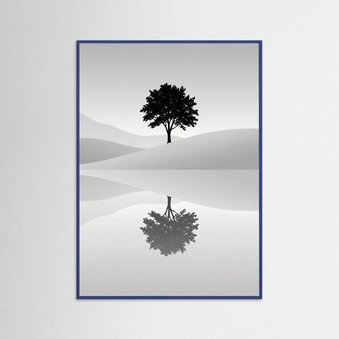 Blue Wood Serene Reflection