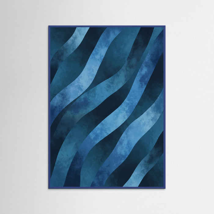 Blue Wood Shadowed Stripes