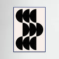 Blue Wood Shape By Cats and Dotz 30 X 42 Inches Textured Black Poster