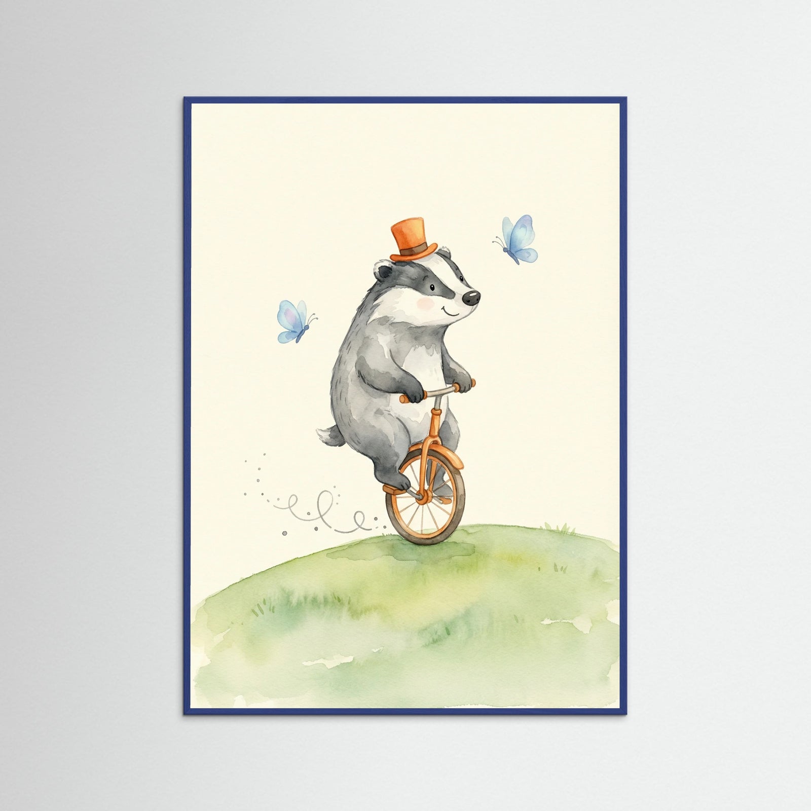 Blue Wood Skating Crocodile