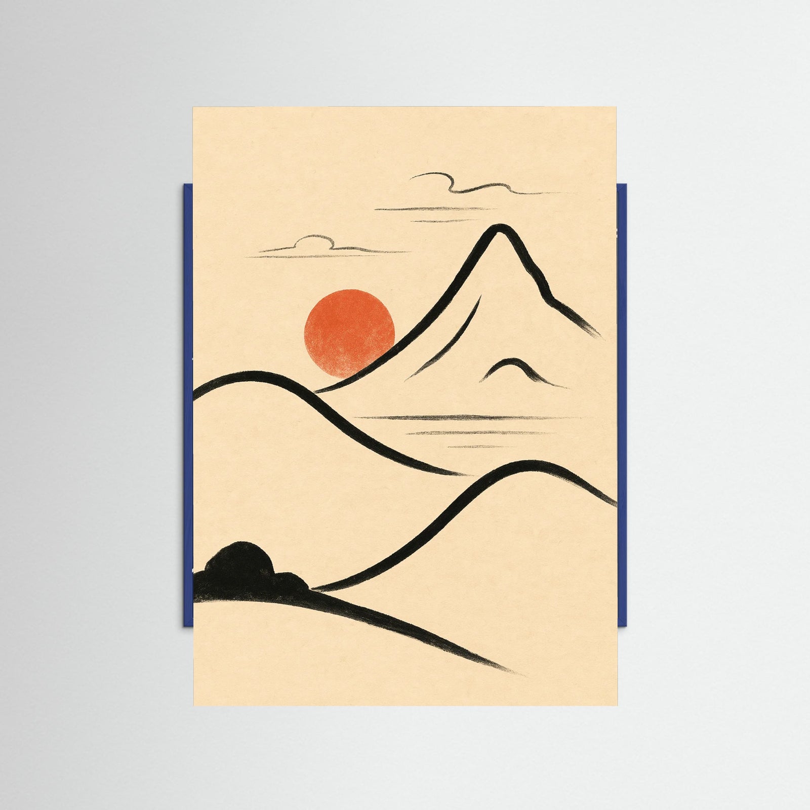 Blue Wood Sketch Elegance